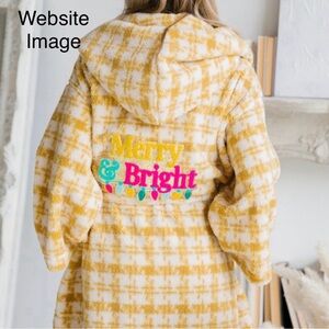 NWOT Judith March Merry & Bright Fuzzy Flannel Jacket/Robe